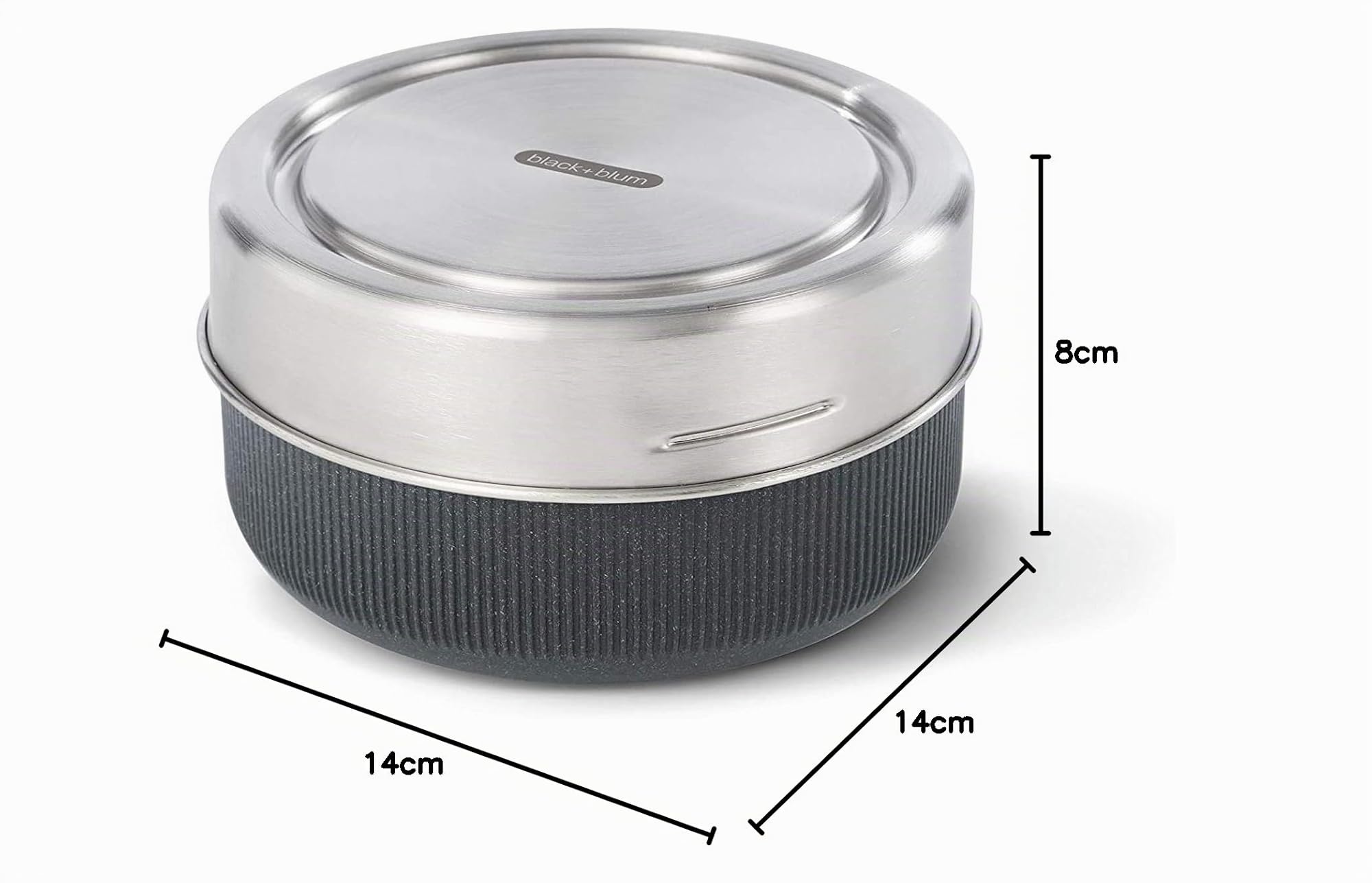 BLACK + BLUM Lunchschale aus Glas, Schiefer, 750 ml, Borosilikatglas mit Schutzhülle aus nachhaltiger Holzfaser und Polypropylen, To go Becher Auslaufsicher, Ofen, Gefrier-& mikrowellengeeignet | Müslibecher To Go, Borosilikatglas, Mikrowelle, Ofen, Gefri