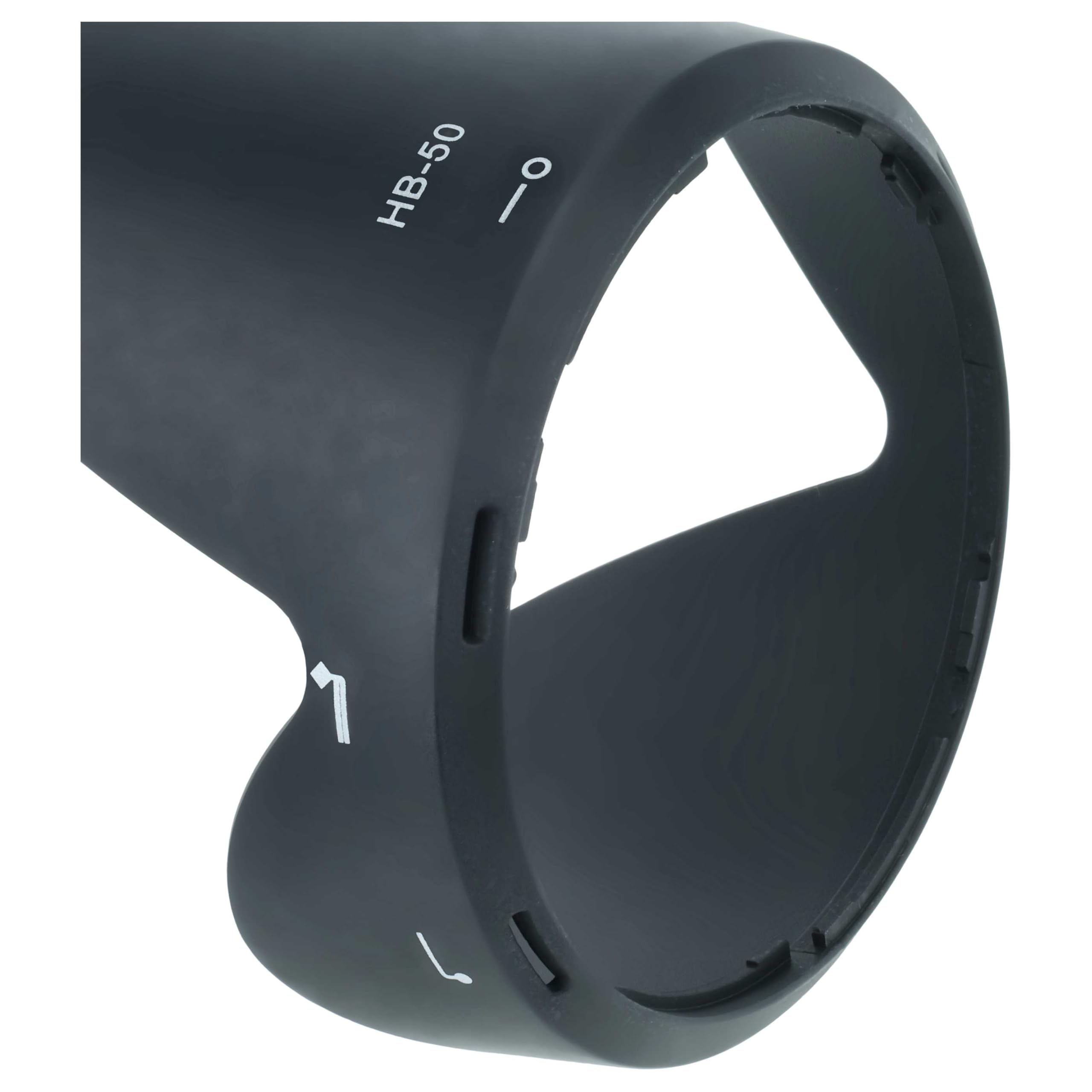 vhbw Pare-Soleil Compatible avec Nikon Nikkor AF-S 28-300 f/3.5-5.6 G Ed VR Lens Objectif 77mm - Cache Noir, Plastique, Tulipe, 10,9 cm