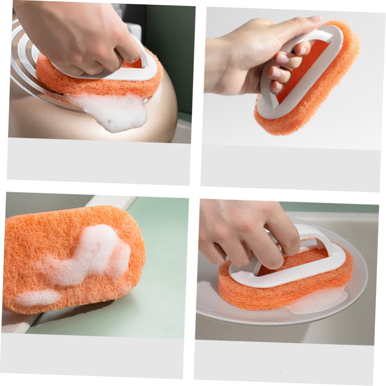 Healvian 12stücke Teiliges Reinigungsbürsten Küche Und Bad Pp Scrubber Mit Ergonomischem Griff Für Geschirr Töpfe Fliesen Und Mehr Weiß