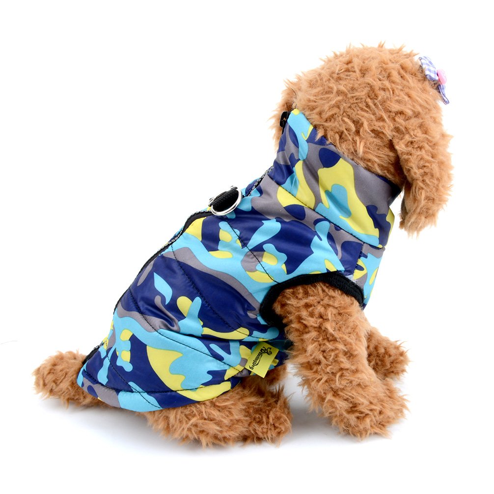 Ranphy Small Dog Camo Puffer Jacket with D-Ring and Zip - Image 3