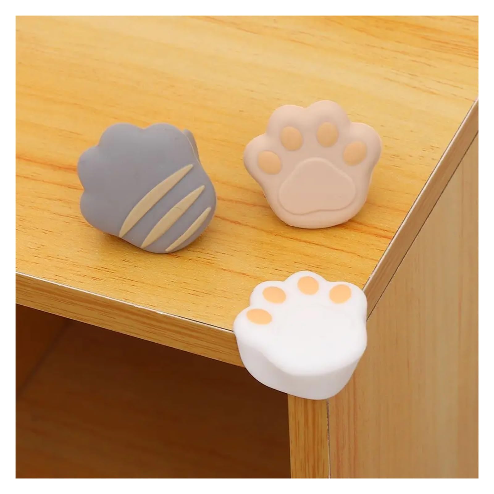 Protectores de Esquinas para mesas, Seguridad Infantil, 4 Piezas, protección Suave para niños, Protectores de Patas de Gato, Tira anticolisión de Silicona.