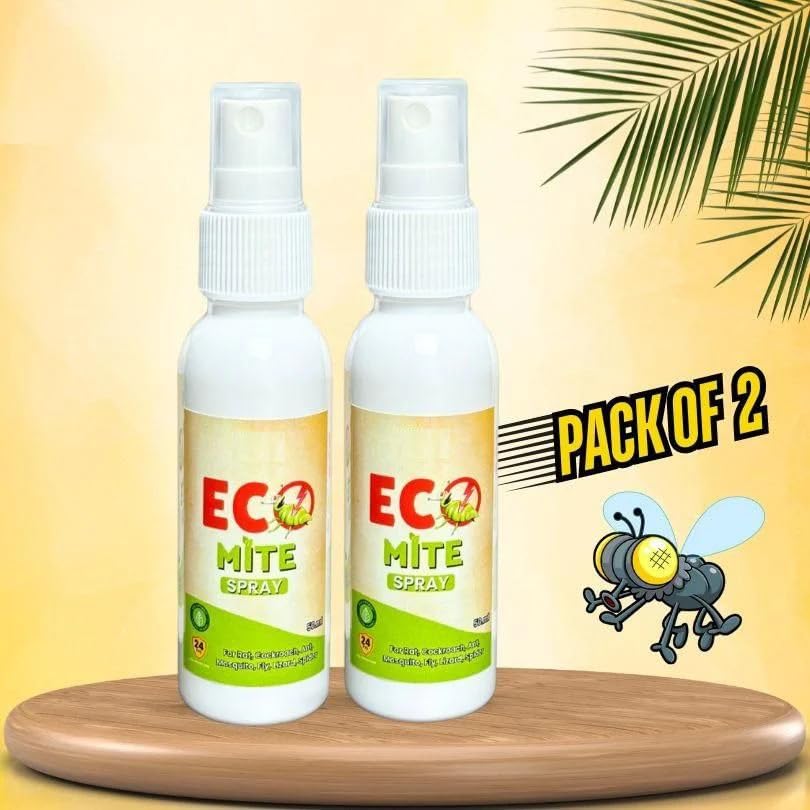 Natural Eco Mite Spray | Effective Plant-Based Mite Killer | Non-Toxic Pest Solution for Home & Garden 50ml X 2 = 100ml