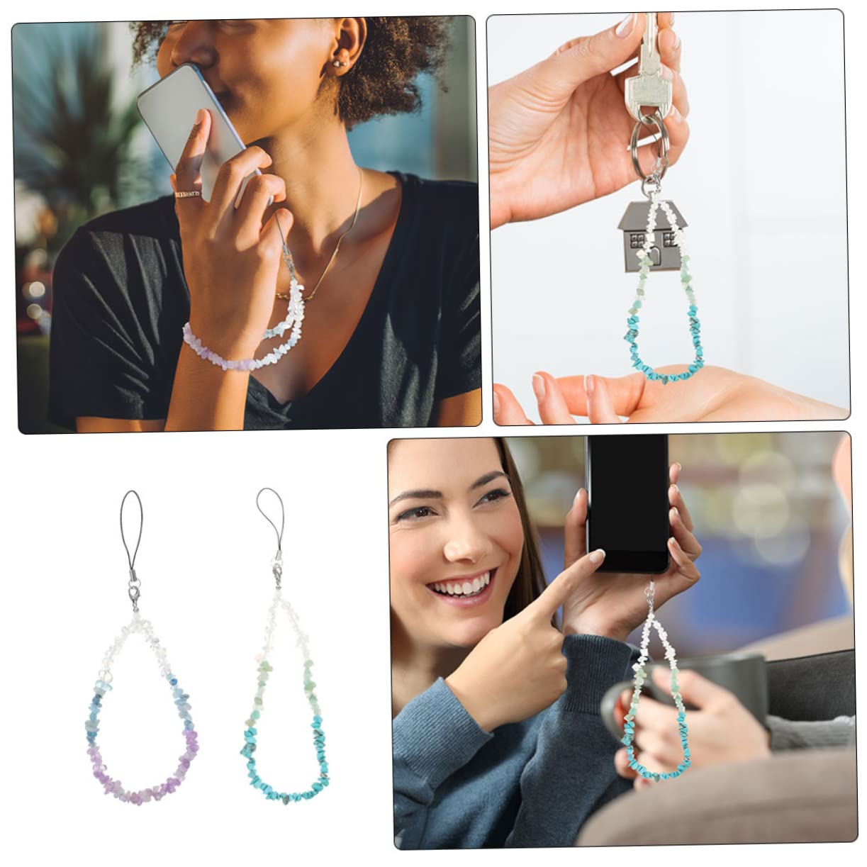 NUOBESTY Ciondolo Per Telefono Con Cordino Accessorio Elegante Per Smartphone E Chiavi Abbinabili Per Stile E Occasione Per Famiglia