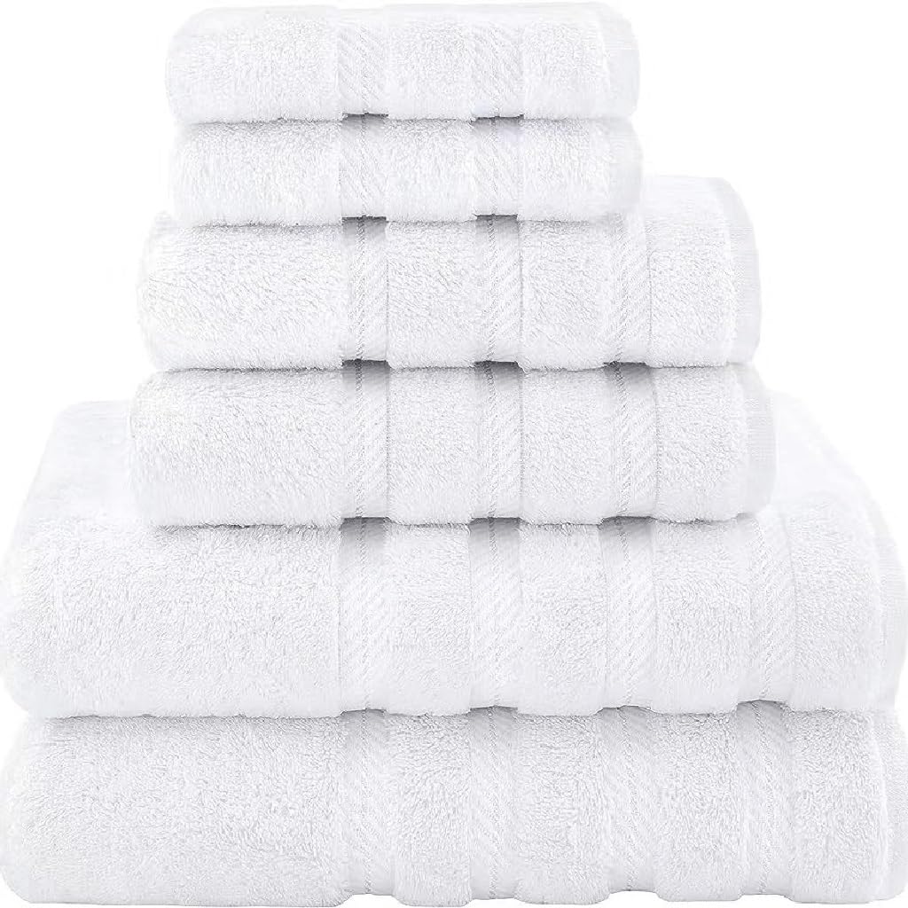 Serviette de bain absorbante en coton pour douche familiale et sport