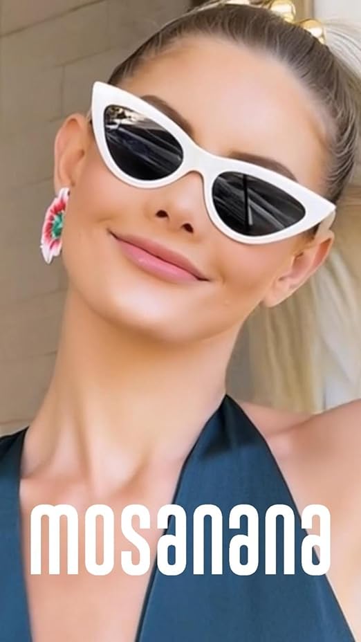 Amazon.com: mosanana Retro Vintage Trendy Cat Eye Sunglasses for