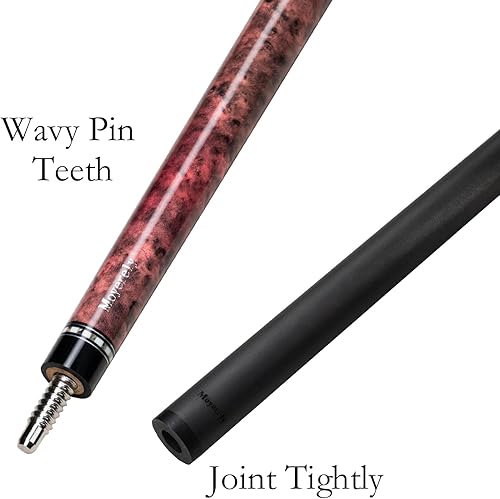 Miniatura 46 de Taco de piscina de fibra de carbono,Palo de taco de desviación baja de 0.465 in/0.492 in, palo de piscina profesional con estuche