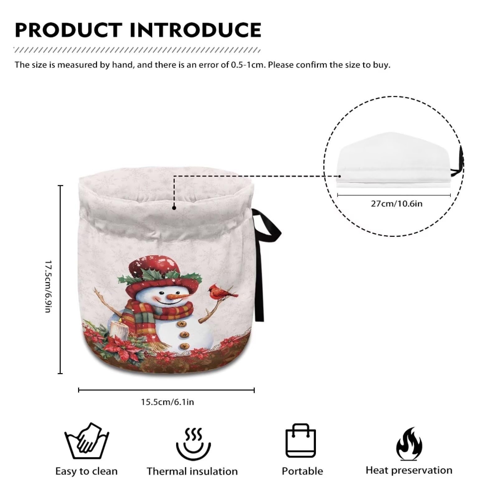 Christmas Bird Teapot Cozy — Insulated Tea Pot Cover With Drawstring, Keeps Tea Warm, Dust-Proof & Decorative