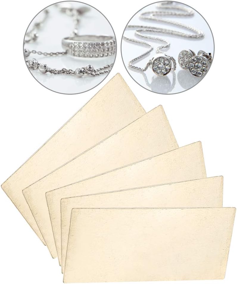 Silver Sheet, 5 Pcs 65% Silver Solder Plate Jewelry Welding Tool Soldering Pieces, 1.57 * 0.75 * 0.0197inch