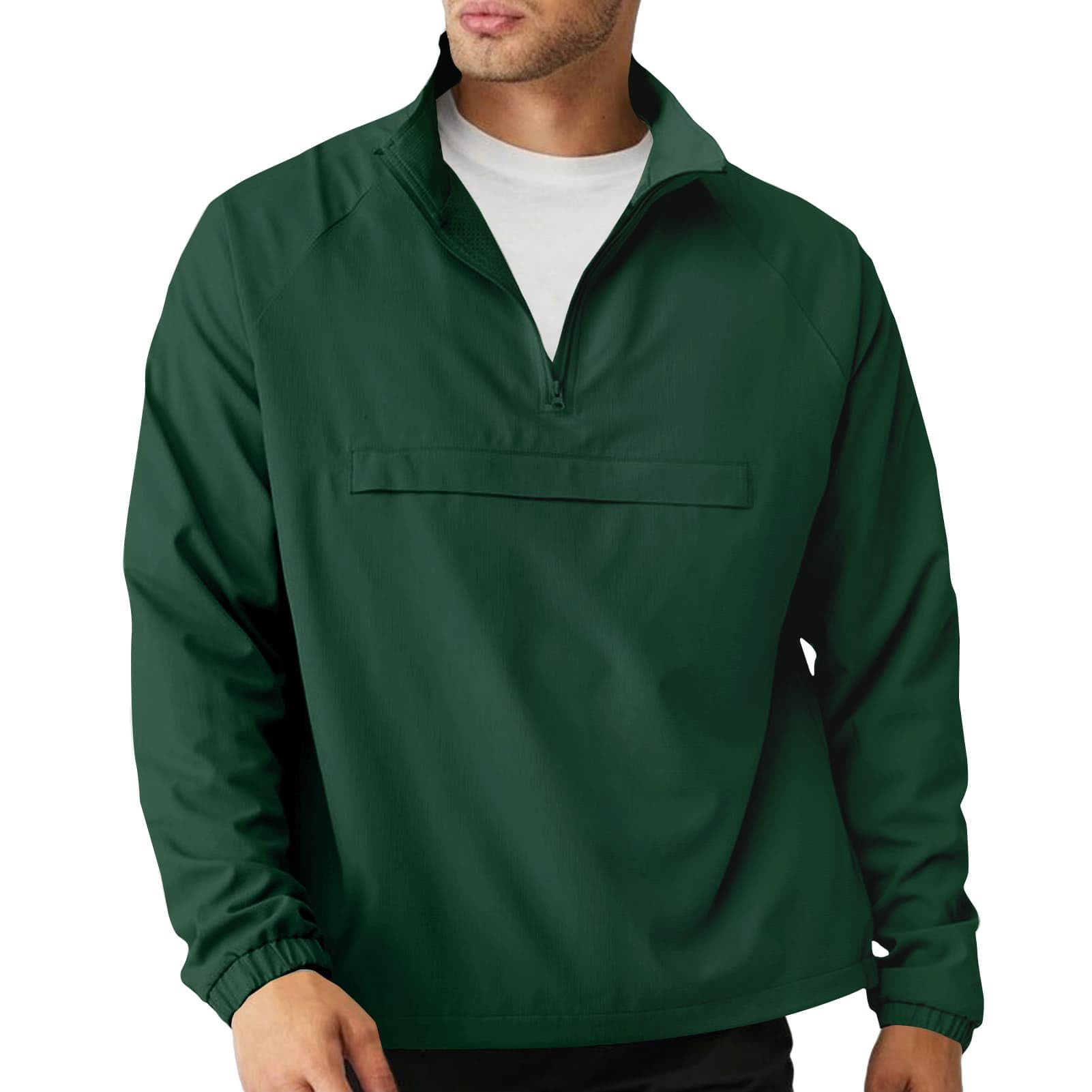 SEGANUP Men's Lightweight Quarter Zip Pullover Windbreaker with Pocket