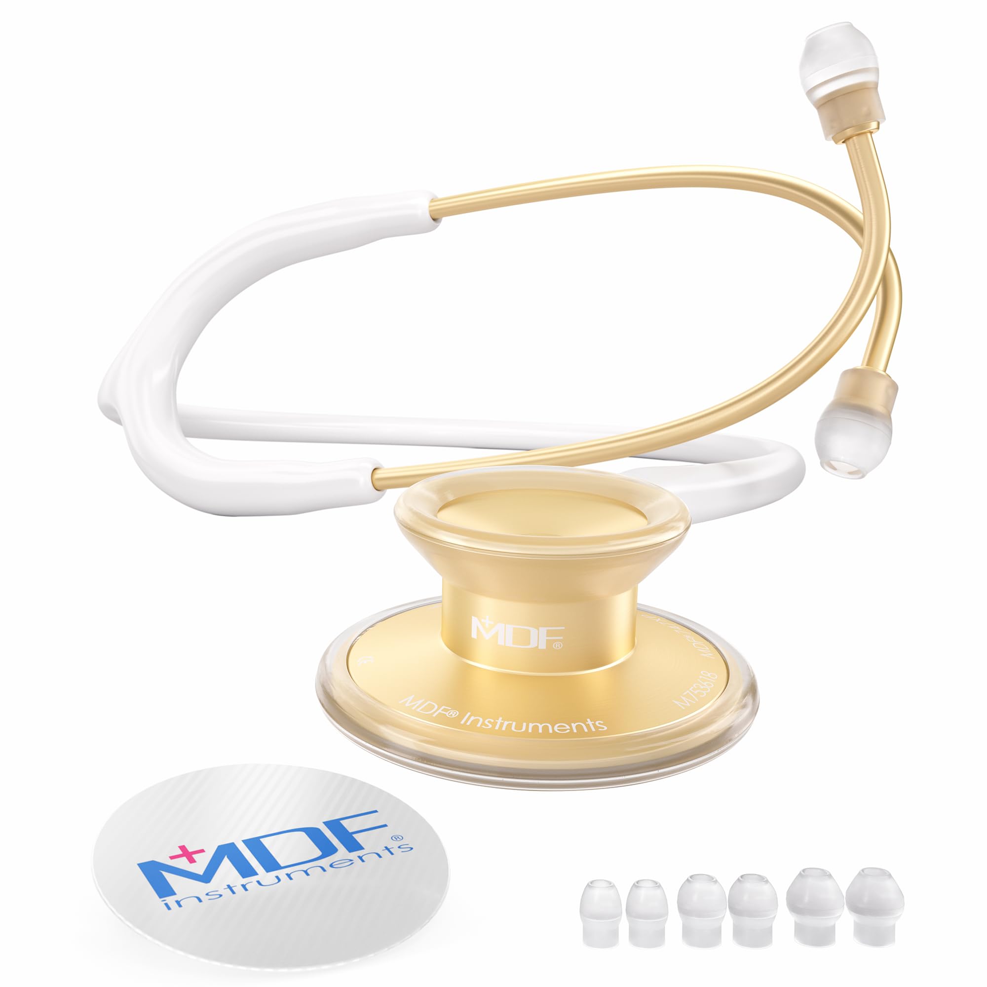 MDF Acoustica Lightweight Stethoscope Gold