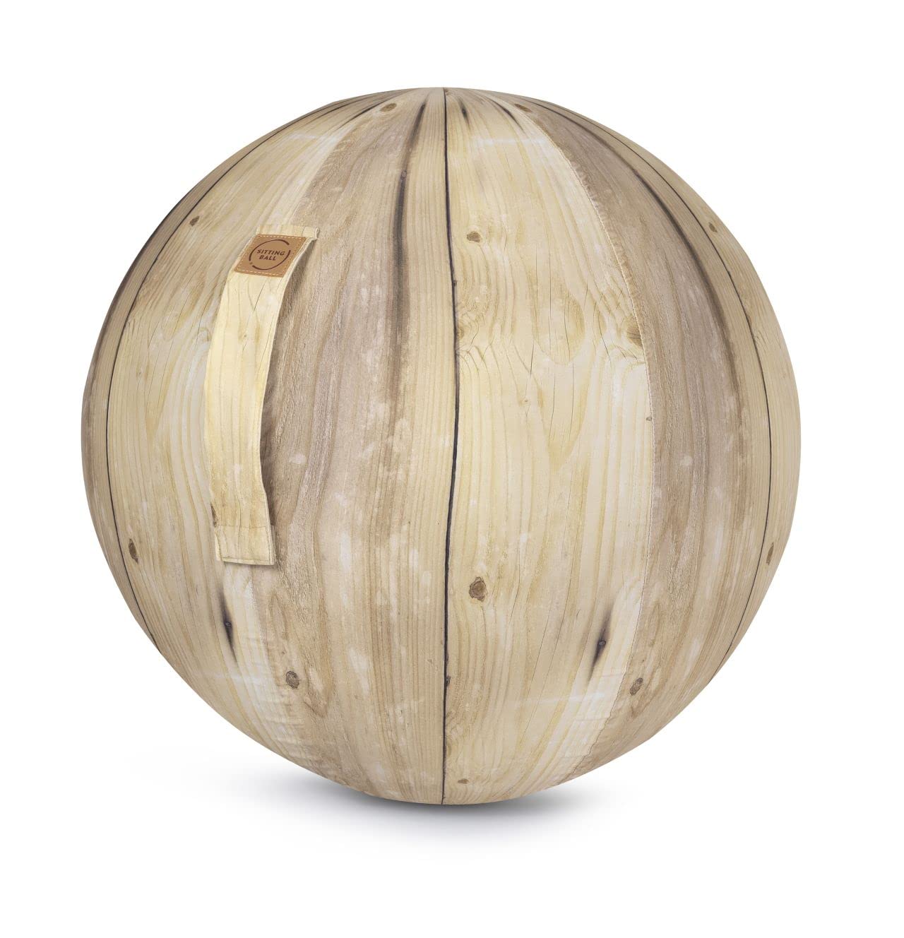 Sitting Ball Sitzball/Gymnastikball Oak mit Soft-Feeling Digitaldruck-Bezug in Holzoptik