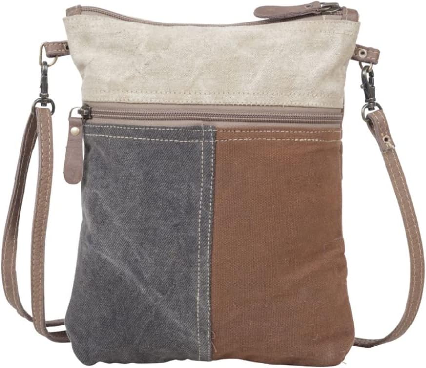 Myra Bag Fanatical Womens Canvas Purse - Small Leather and Canvas Crossbody Bags for Women with Premium Fabric Body, Aesthetic Cloth Handbags for Work, College, Casual Wear, Travel, and Everyday Use - Image 4