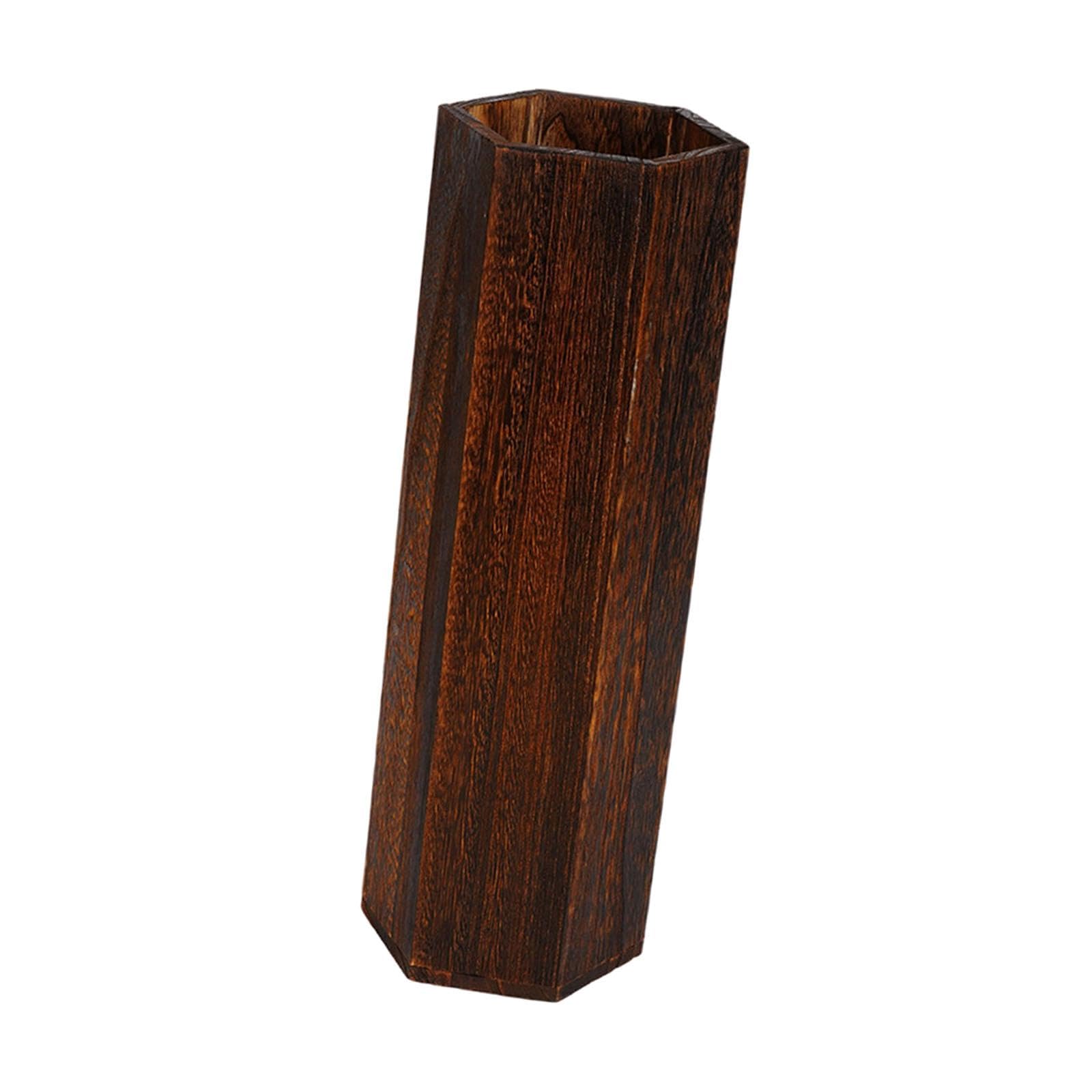 Portaombrelli in Legno Massello Da Fattoria 16,5 * 14,5 * 49 Cm, Secchio per Ombrellone Di Grande Capacità, Presenta Una Miscela Unica Di Elementi Di Design Retrò Scandinavi E Giapponesi