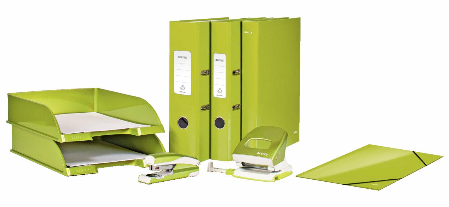 Leitz 3-Flap Folder, Holds up to 250 A4 Sheets, Elastic Closure, Flexible Plastic, Green, Pack of 10, WOW Range, 39820064 - Image 4