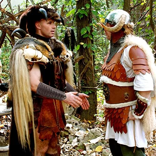 Brassards Médiévaux, Protège-bras Médiévaux,Brassards De Bras Cosplay - Garde-poignet Cosplay, Brassards En Cuir PU Pour Halloween Cosplay Party Hommes Femmes