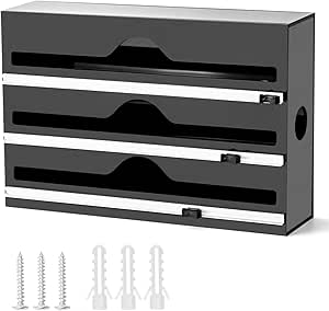 Distributeur De Film Alimentaire Magnétique 2 En 1, Boîte De Rangement Avec Coupe Film Etirable Accessoires De Cuisine Vert 89315620