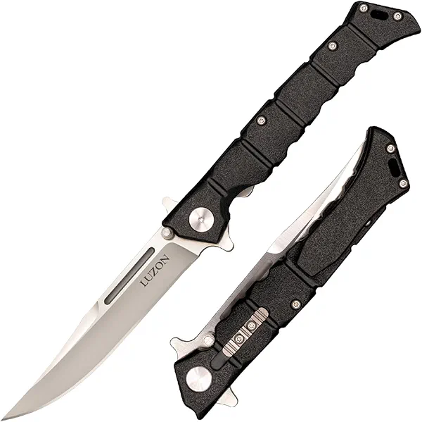 Cold Steel Medium Luzon 4" 8Cr13MoV Razor-Sharp Clip Point Blade 5" GFN Handle Tactical EDC Folding Knife w/Leaf-Spring Lock
