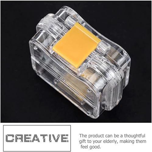 Miniatura 4 de EXCEART Cajas de dientes de membrana, caja de dientes de membrana transparente, caja de dientes con pestillo cajas de almacenamiento de prótesis