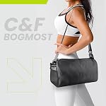 C&F BOGMOST Small Travel Duffel Bag Foldable Waterproof Gym Bag for Gym Beach Swim Bag Men Women Duffle Bag Lightweight Oxford Cloth Sports Bag, A-Black-Small, 15 INCHES, Simple