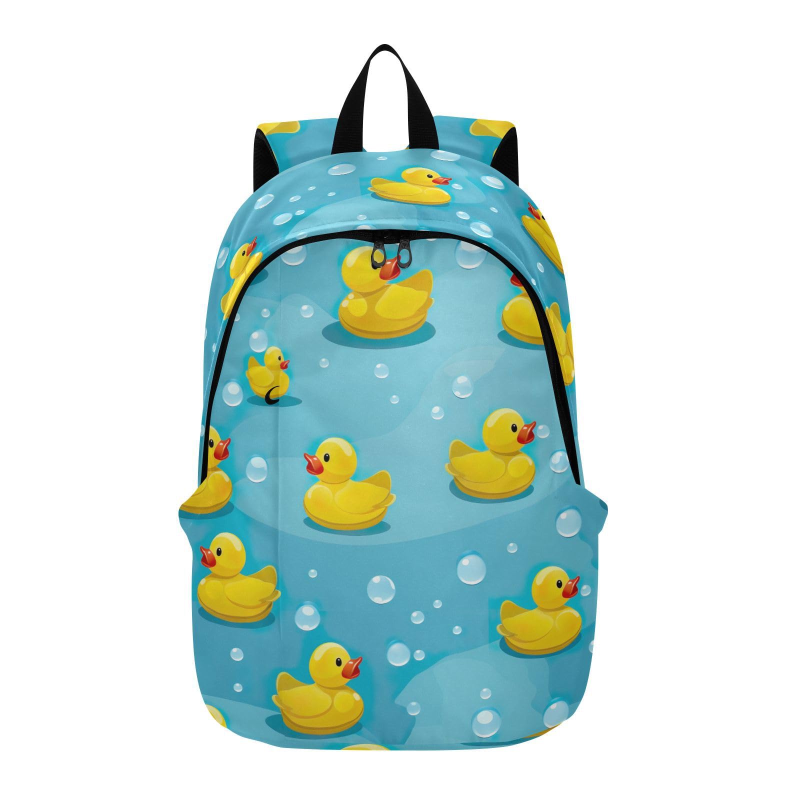 MCHIVER Travel Backpack Cartoon Yellow Rubber Ducks Casual Daypack Backpacks Lightweight Carry on Bag Water Resistant Hiking Backpack for Women Men