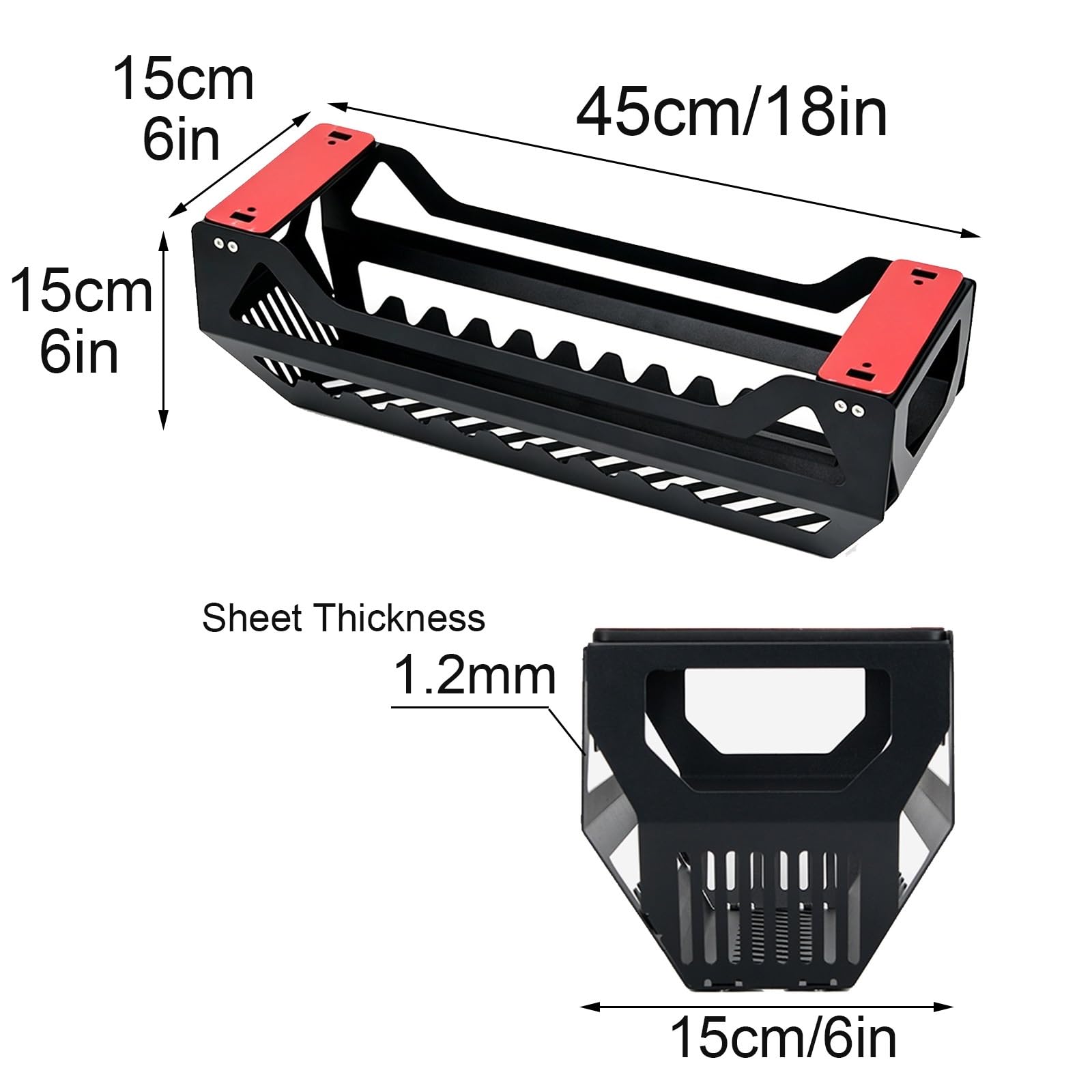 Bandeja Cable Management Bajo Escritorio 45cm, Organizador Cables de Acero Canaleta para Escritorio Oficina y Gaming