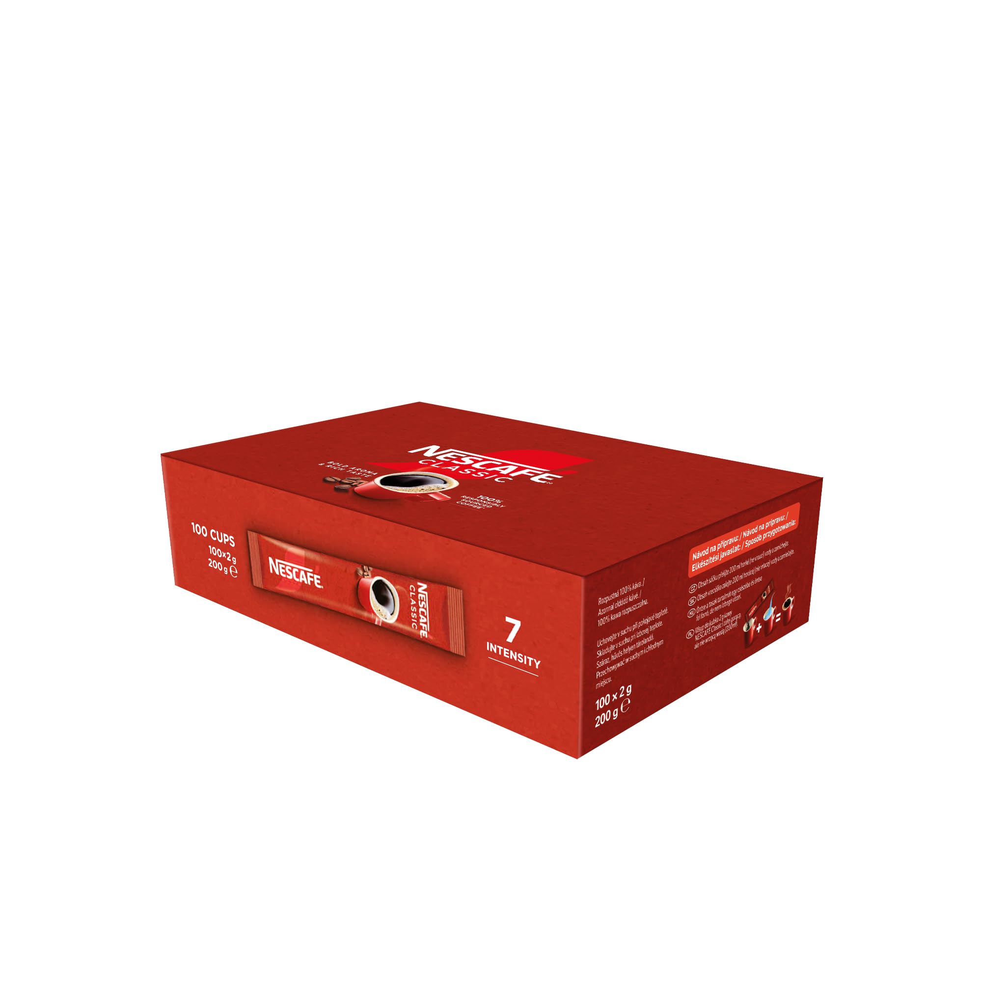 NESCAFÉ Classic Caffè Solubile, 100 Bustine da 2g (200g)