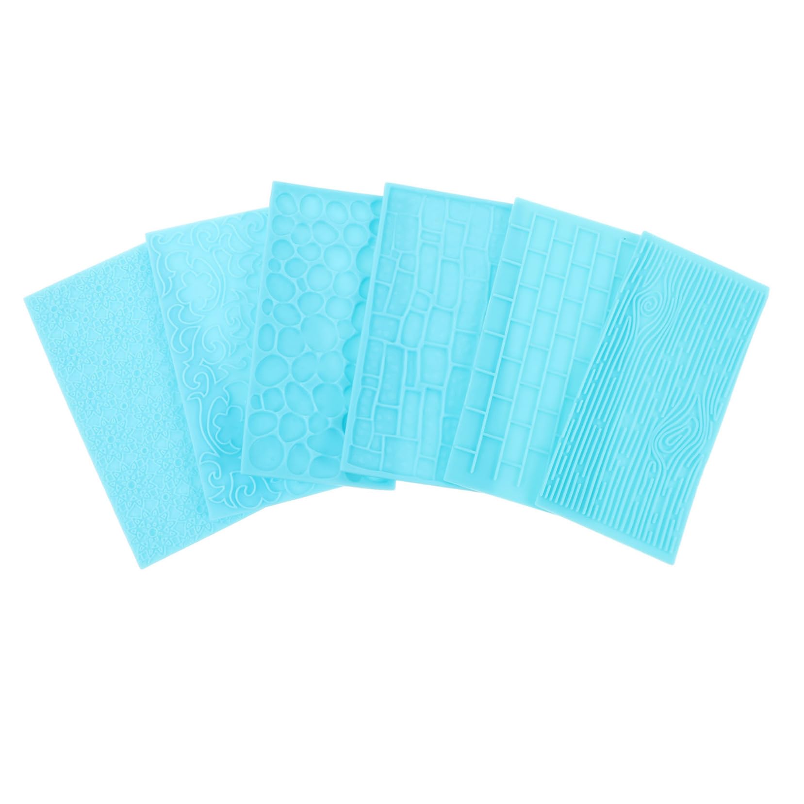 HOMSFOU 5 series Almohadilla De Textura Para Molde Arcilla De Modelado Sellos Tapete Arcilla De Modelado Herramientas De Arcilla Herramienta De Artesanía 6 piezas x 5
