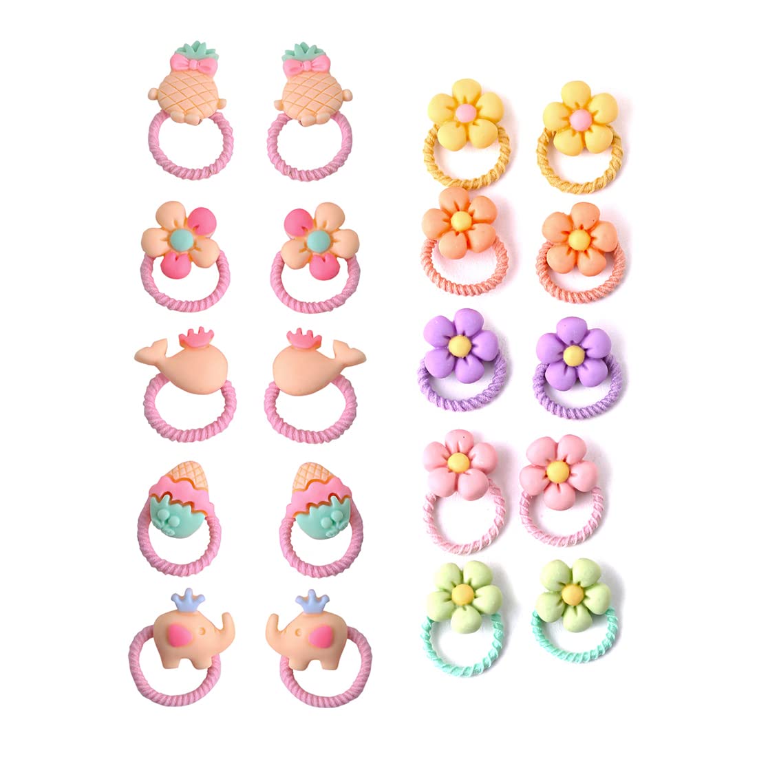 Melbees by Yellow Chimes Rubber Bands for Girls Kids Hair Accessories for Girls Hair Tie 20 Pcs Cute Characters Rubberbands for Kids Ponytail Holder For Baby Girls Toddlers (B0B1QFCMTX) Amazon Price History, Amazon Price Tracker