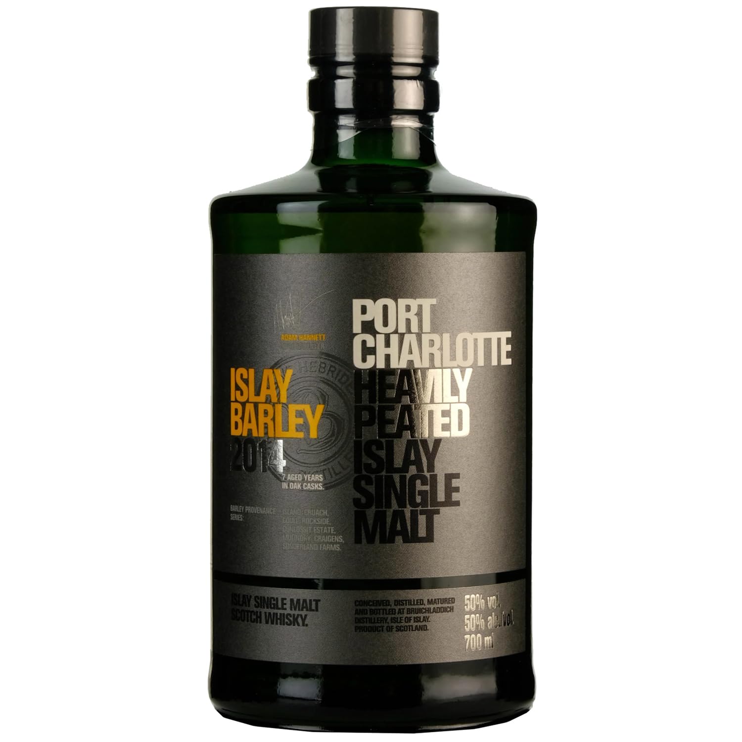 Port Charlotte Islay Barley 2014 – Der schottische, 7 Jahre gereifte Single Malt Whisky von der Hebriden-Insel Islay mit Torfnote und 50% vol. Alkohol (1 x 0,7l)