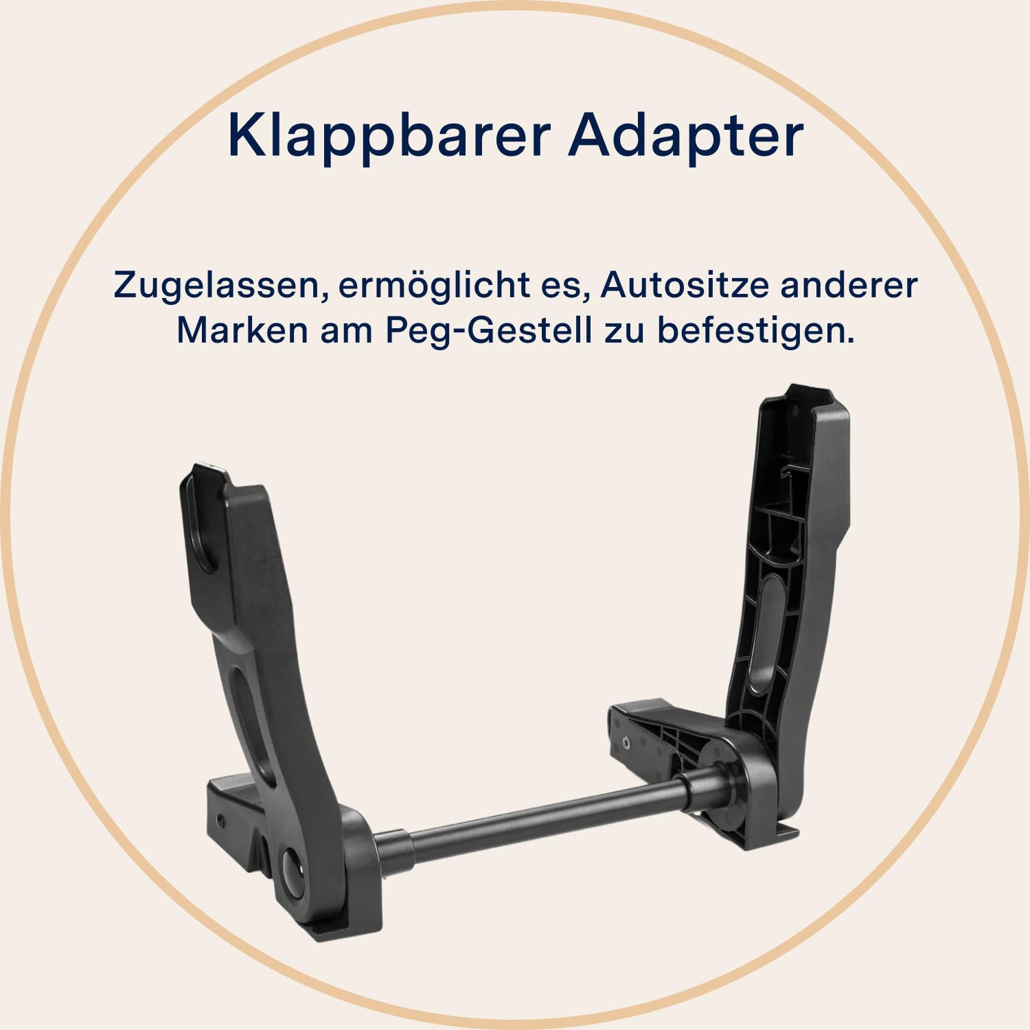 PEG Foldable Adapter for Car Seat - Faltbare Universal-Adapter - Kompatibel mit Peg Perego City Loop und Book Gestellen
