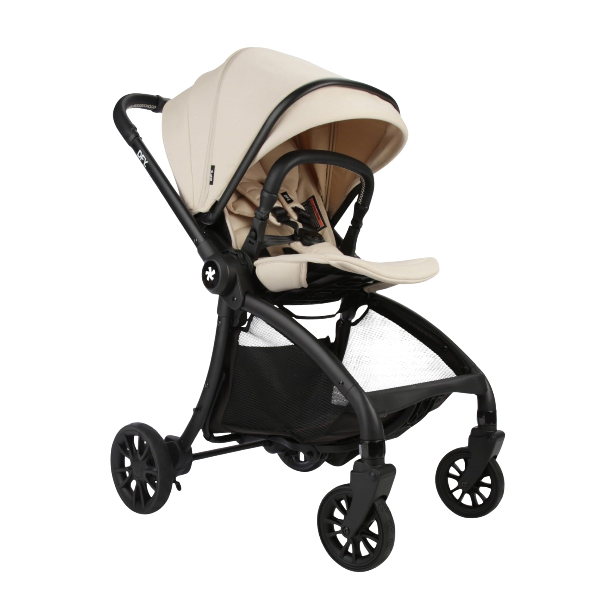 DFY. R1 Stroller, Cream - Compact, Free-Standing Fold & 5 Handle Heights - Suitable from Birth to 50 lbs