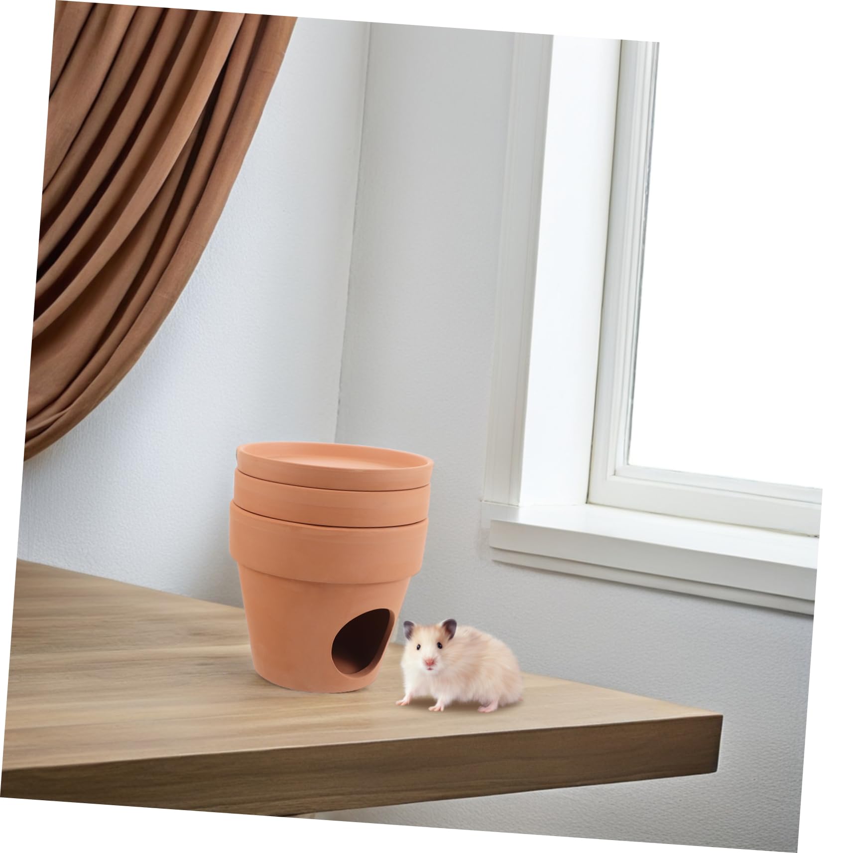 Gatuida Casa Rifugio per Criceti in Ceramica, Nido Estivo di Raffreddamento | 1 Pezzo, Uso in Stanza Climatizzata, Facile da Pulire, Atmosfera Estiva, per Piccoli Animali
