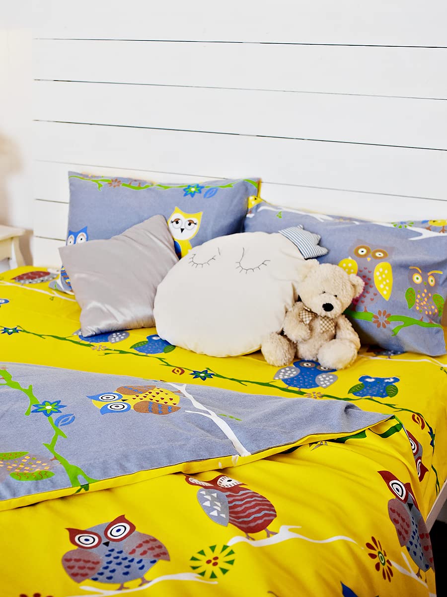 Parure de lit complète en flanelle coton Buho pour chambre douillette