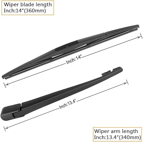 Miniatura 2 de AUTOBOO Repuesto para Honda Odyssey limpiaparabrisas trasero 2011, 2012, 2013, 2014, 2015, 2016, 2017, calidad original de fábrica