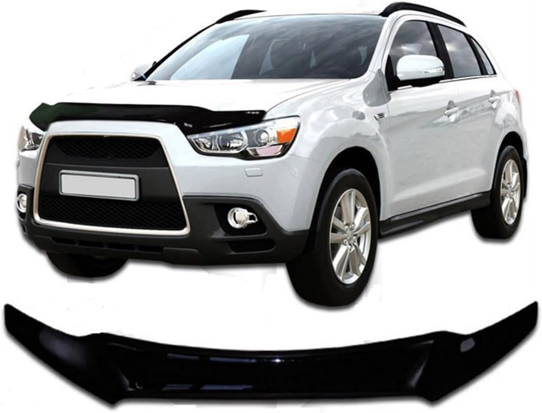 SCOUTT | Hood Deflector Bonnet Guard Compatible With ASX 2010-2018 Black, Tinted, Aerodynamic, Acrylic Glass