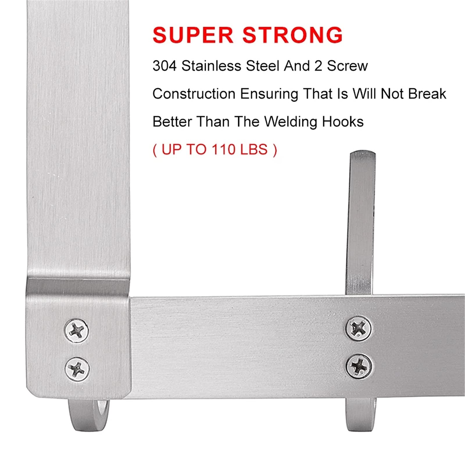 Über der Tür Haken, Stabiler Türhänger, Türhaken, über der Tür Haken über dem Haken, robust for Mantel, Robe, Hut, Handtuch, Küche, Badezimmer, for Mäntel und Handtücher