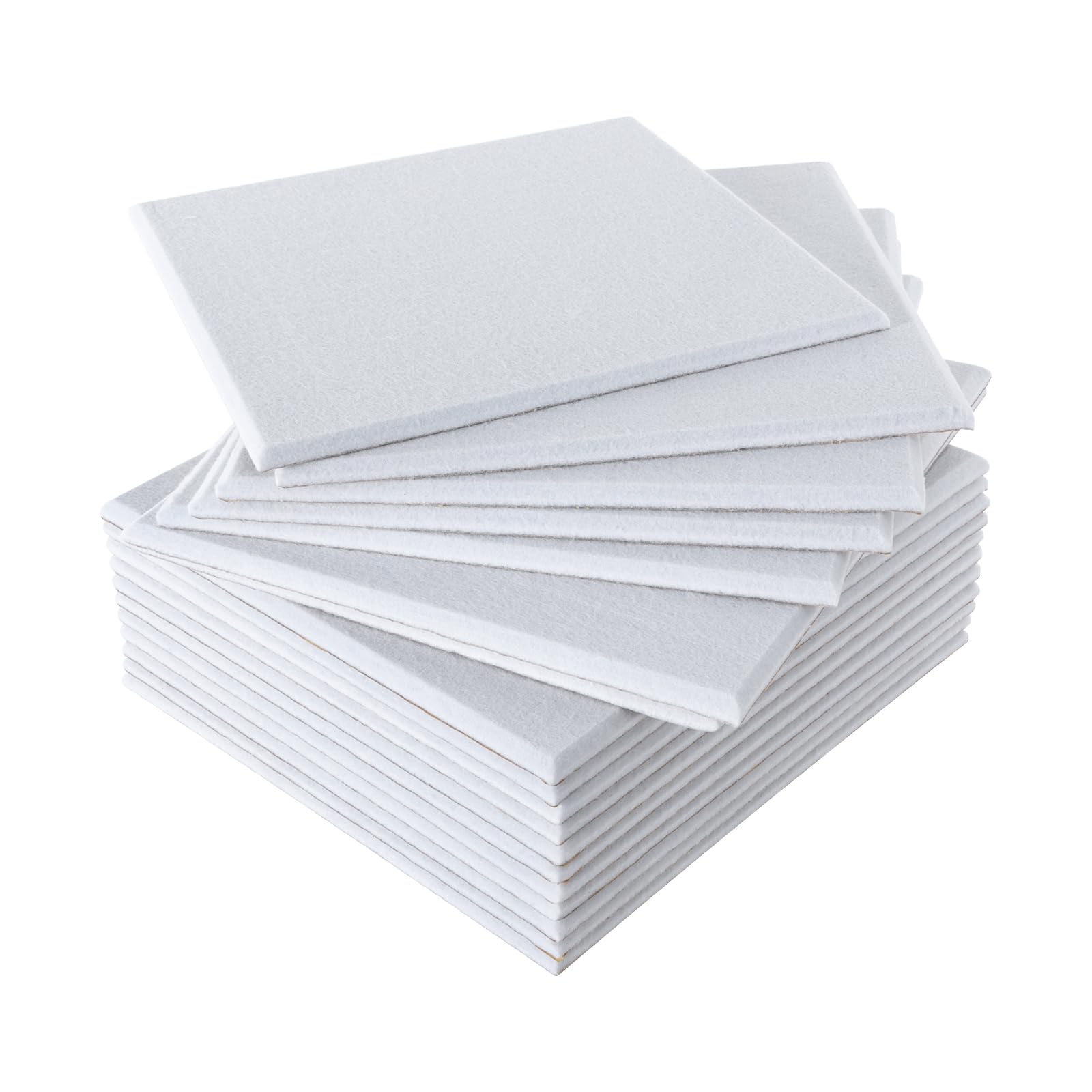 18 Piezas Paneles Acústicos Autoadhesivos, Cuadrado Insonorizacion Pared con Respaldo Adhesivo, para Oficina, Hogar, Gaming, Podcasting, Grabación, 30 X 30 cm (Blanco)