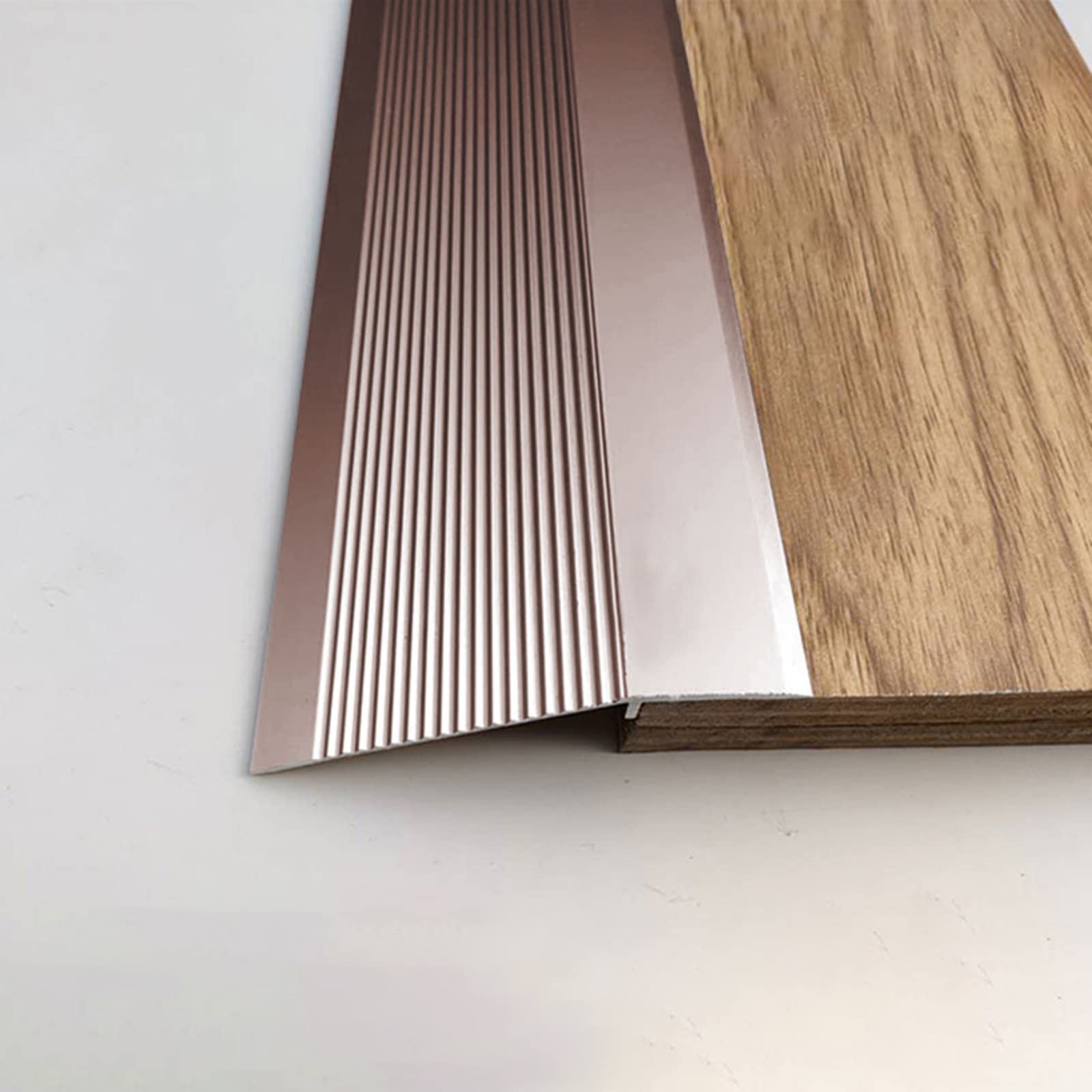 Bande de transition aluminium de 10 cm or pour jonction sol asymétrique 135 cm