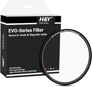 H&Y レンズフィルター 82mm HD EVO アルティメットプロテクションフィルター エボ プロテクター 保護用 マグネット式 ねじ込み式両対応 低反射 高平面度 薄枠 帯電防止 防汚 撥水 防傷 EUL82