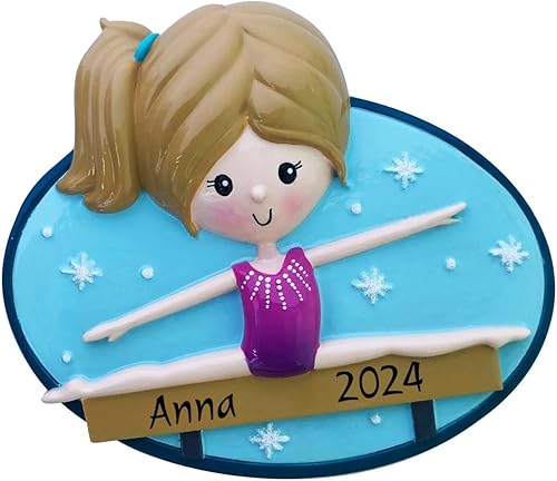 Adorno personalizado 2023 Gimnasta con estrellas, árbol de Navidad, regalo personalizado, celebración, gimnasia niña, Ornament Station - Adorno personalizado 2023 Gimnasta con estrellas, árbol de Navidad, regalo personalizado, celebración, gimnasia niña, Ornament Station -