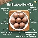 Millet Amma Ragi Ladoo 300g | Finger Millet Laddoo | Made with Jaggery | No Refined Sugar | Gluten Free | Diabetic Friendly | Ready to Eat gallery image