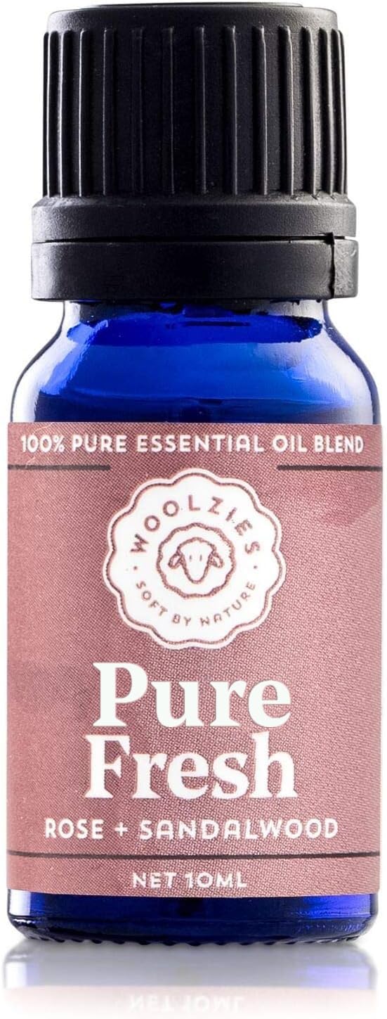 Pure Fresh Essential Oil Blend | Rose & Sandalwood Therapeutic Grade Oil Blend | Use with Wool Dryer Balls or Oil Diffuser (10 ML)