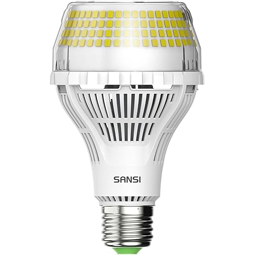 SANSI 400W Equivalent 6000 Lumens Brightest LED Light Bulb, 5000K Daylight E26 A21 Super Bright LED Bulb Non-Dimmable, 22-Year Lifetime, 40W Energy Saving for Home Workshop