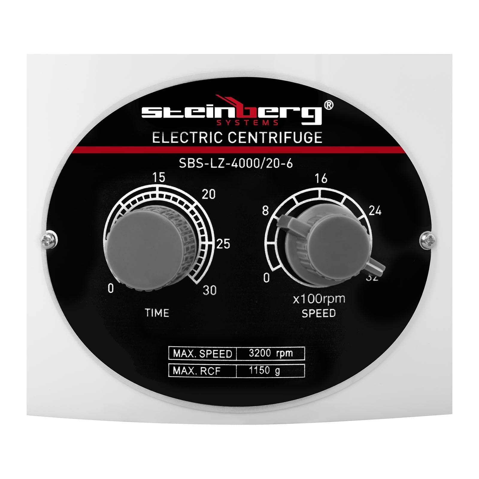 Steinberg Centrifugeuse Laboratoire Professionnelle Électrique Médicale SBS-LZ-4000/20-6 (6x20ml, RCF 1.200 xg, puissant moteur de 110W, minuterie d'extinction jusqu' à 30 min)