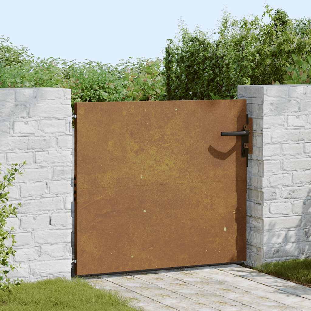 Portal Jardín Acero Corten 85x100 cm Diseño Cuadrado