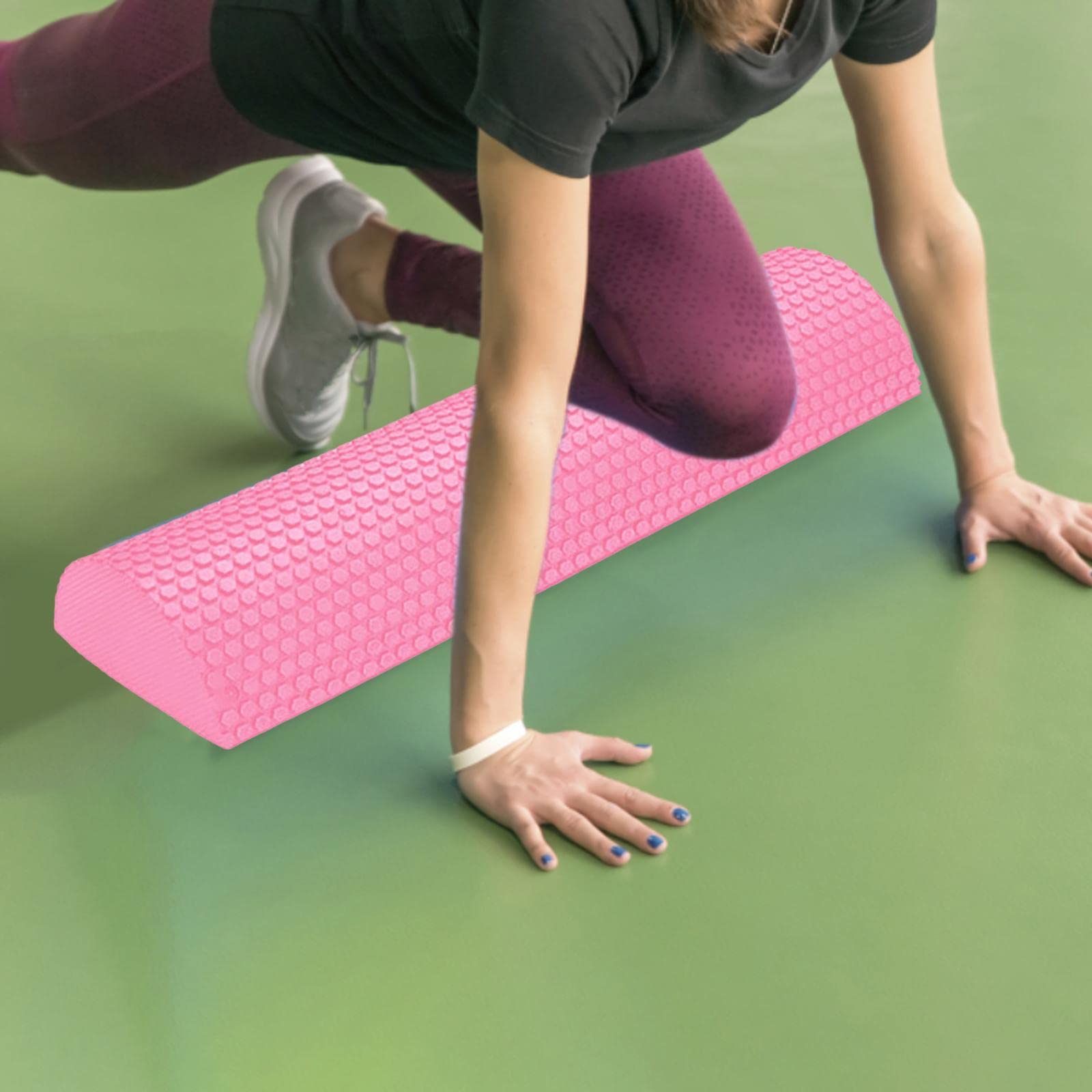 Rullo Mezza Schiuma EVA per Esercizi Allenamento Massaggiatore Colonna Pilates Equilibrio Muscolare Portatile Adatto per Stretching Fitness