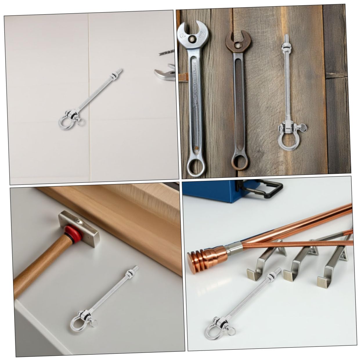 Ganchos Giratorios para Silla Columpio de Acero Inoxidable 2 Piezas