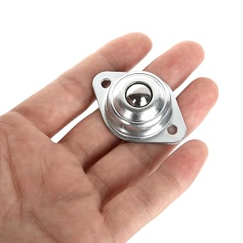 16 Pack 1/2 Roller Ball Transfer Bearings, Carbon Steel Ball Transfer Unit Swivel Ball Caster Roller Transfers, Ball Casters Bearing Universal Rotation Caster for Transmission, Conveyor, Roller Stand