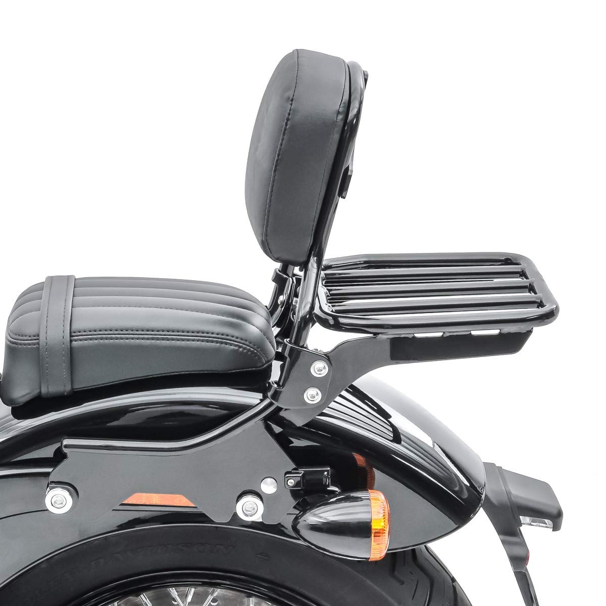Sissybar Für Harley Softail Standard 20-24 XS – Mit Gepäckträger, Schwarz, Abnehmbar Via Schnellverschluss