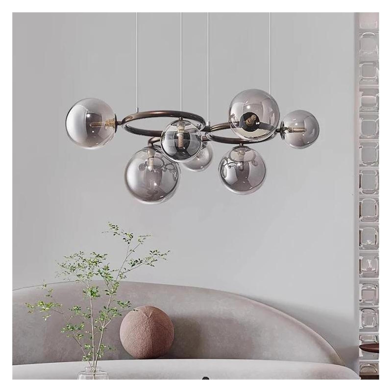 Genérico Lámpara colgante LED de estilo europeo con lámparas cristal for sala estar y estudio(C D78CM 7head)